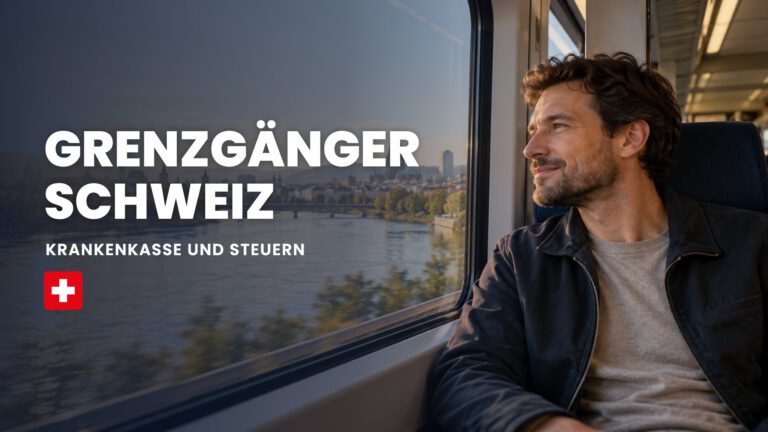 Grenzgänger Schweiz: Mann pendelt im Zug am Rhein entlang