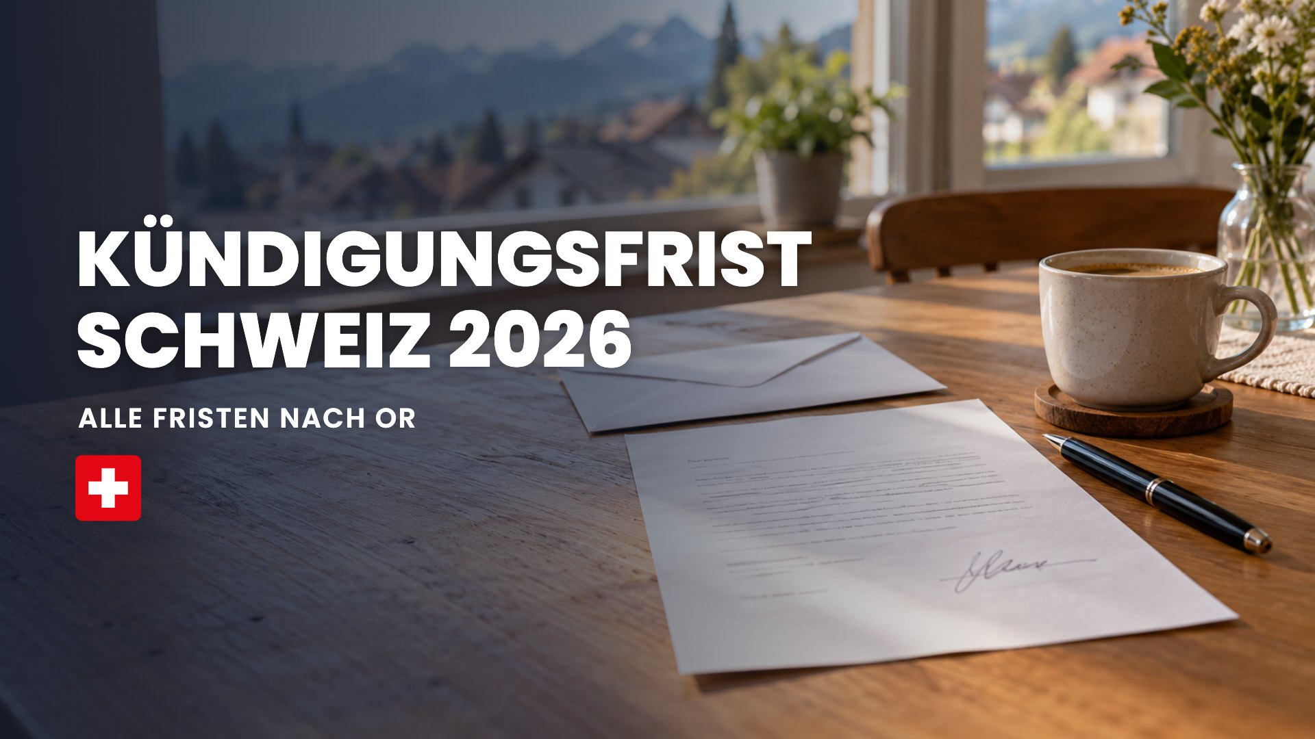 Kündigungsfrist Schweiz 2026: Alle Fristen nach OR