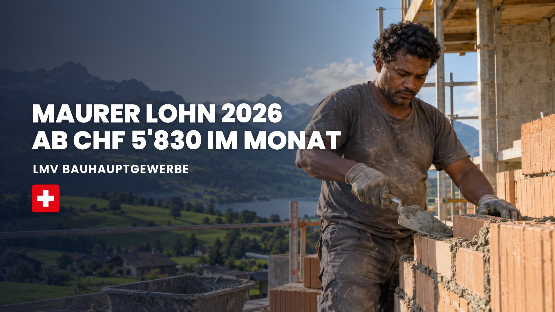 MAURER LOHN 2026 AB CHF 5'830 IM MONAT: LMV Bauhauptgewerbe