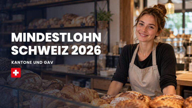 Mindestlohn Schweiz: Mitarbeiterin hinter der Theke einer Bäckerei