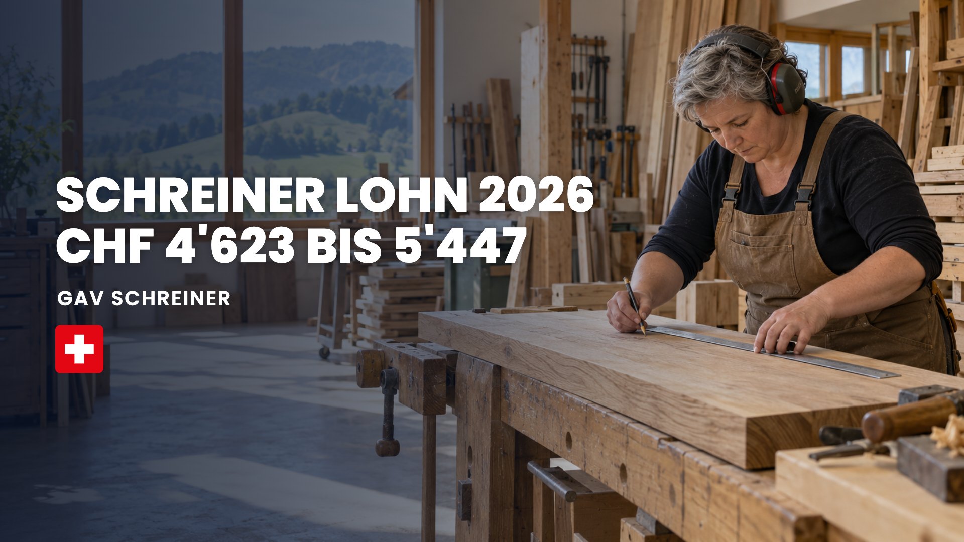 SCHREINER LOHN 2026 CHF 4'623 BIS 5'447: GAV Schreiner